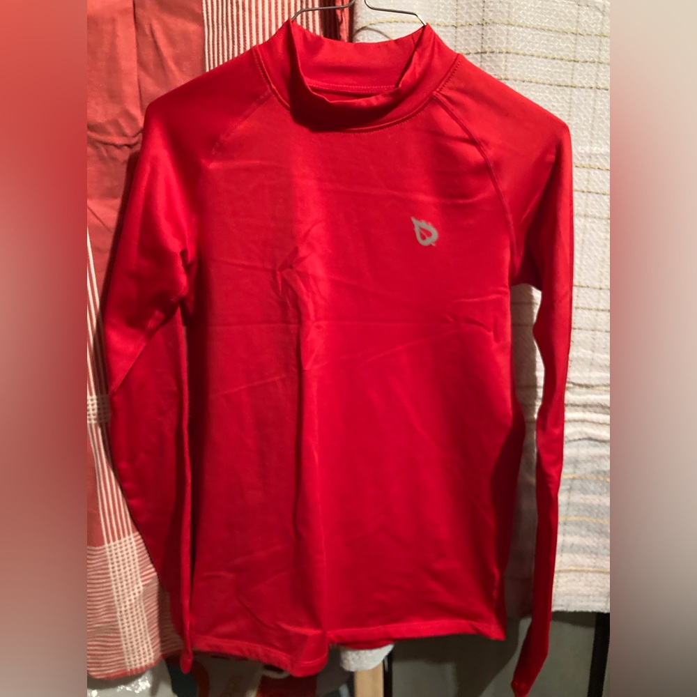 Baleaf Long Sleeve Shirt T-Shirt Fleece lined Boys Kids Large Warm!
